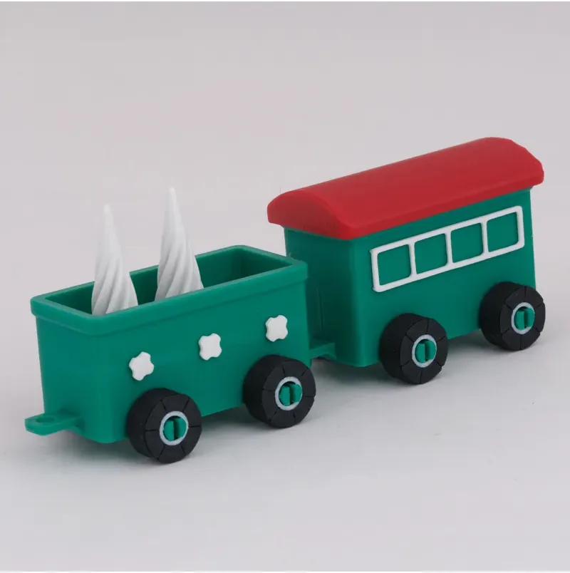 Christmas Toy Train Car 2‑Piece Set – Green — image 4